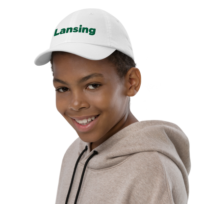 'Lansing' Youth Baseball Cap | Green Embroidery