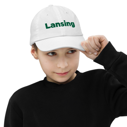 'Lansing' Youth Baseball Cap | Green Embroidery