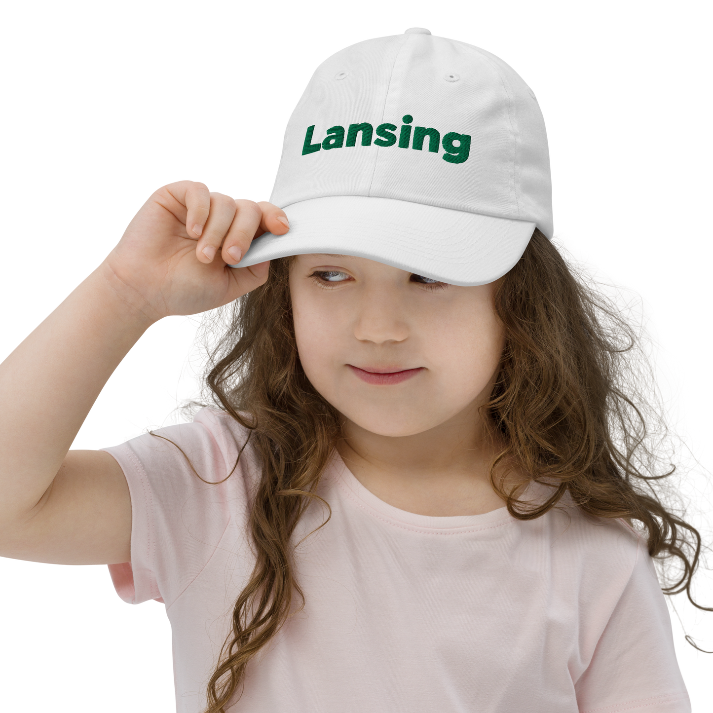 'Lansing' Youth Baseball Cap | Green Embroidery