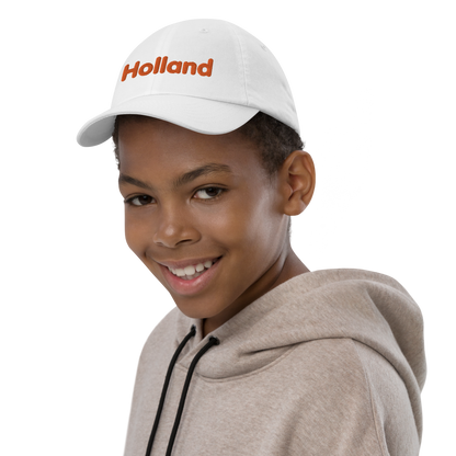 'Holland' Youth Baseball Cap | Dutch Orange Embroidery