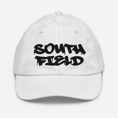 'Southfield' Youth Baseball Cap | White/Black Embroidery