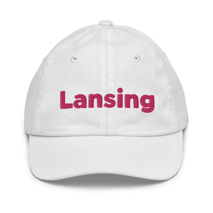 'Lansing' Youth Baseball Cap | Pink Embroidery