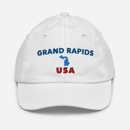 'Grand Rapids USA' Youth Baseball Cap (w/ Michigan Outline)