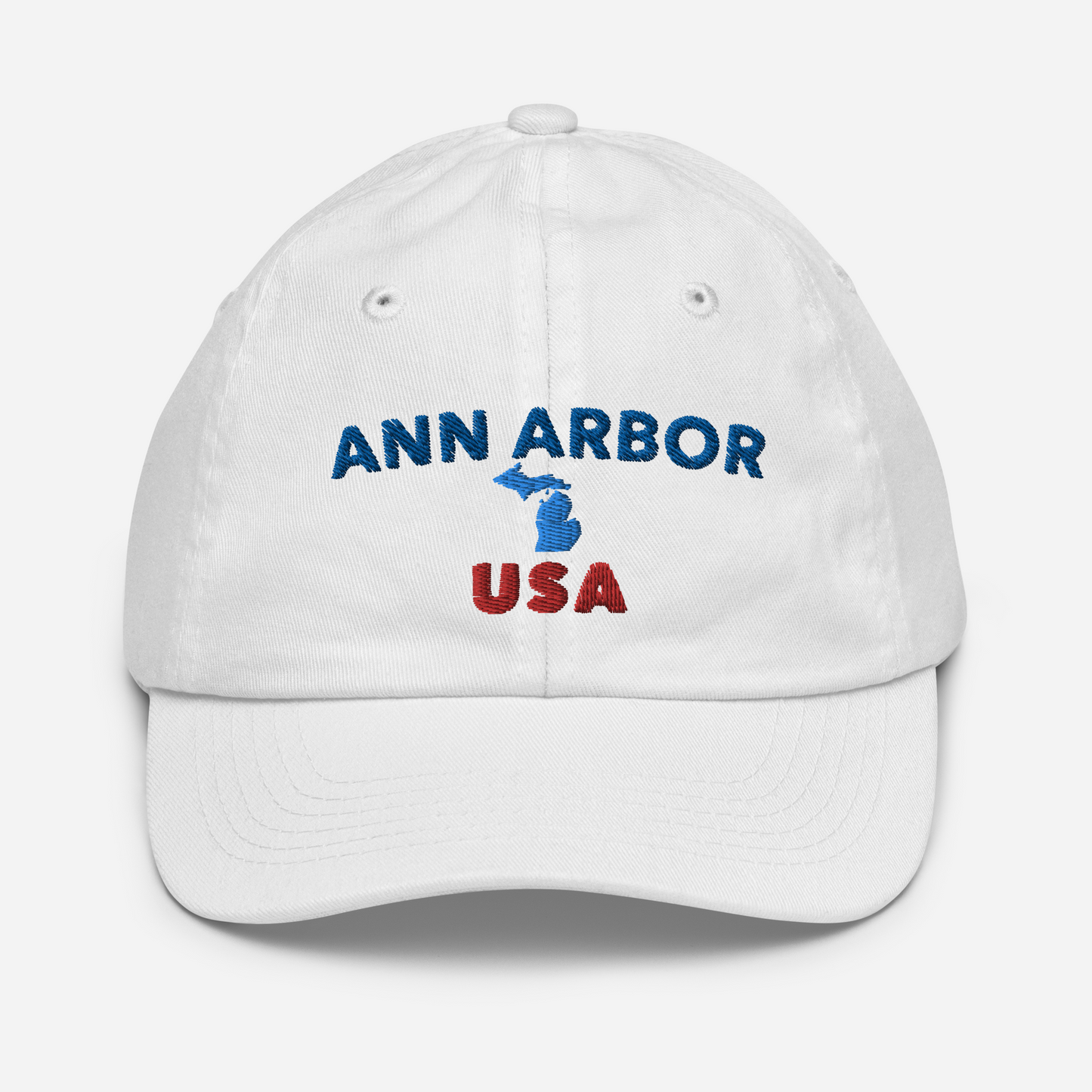 'Ann Arbor USA' Youth Baseball Cap (w/ Michigan Outline)