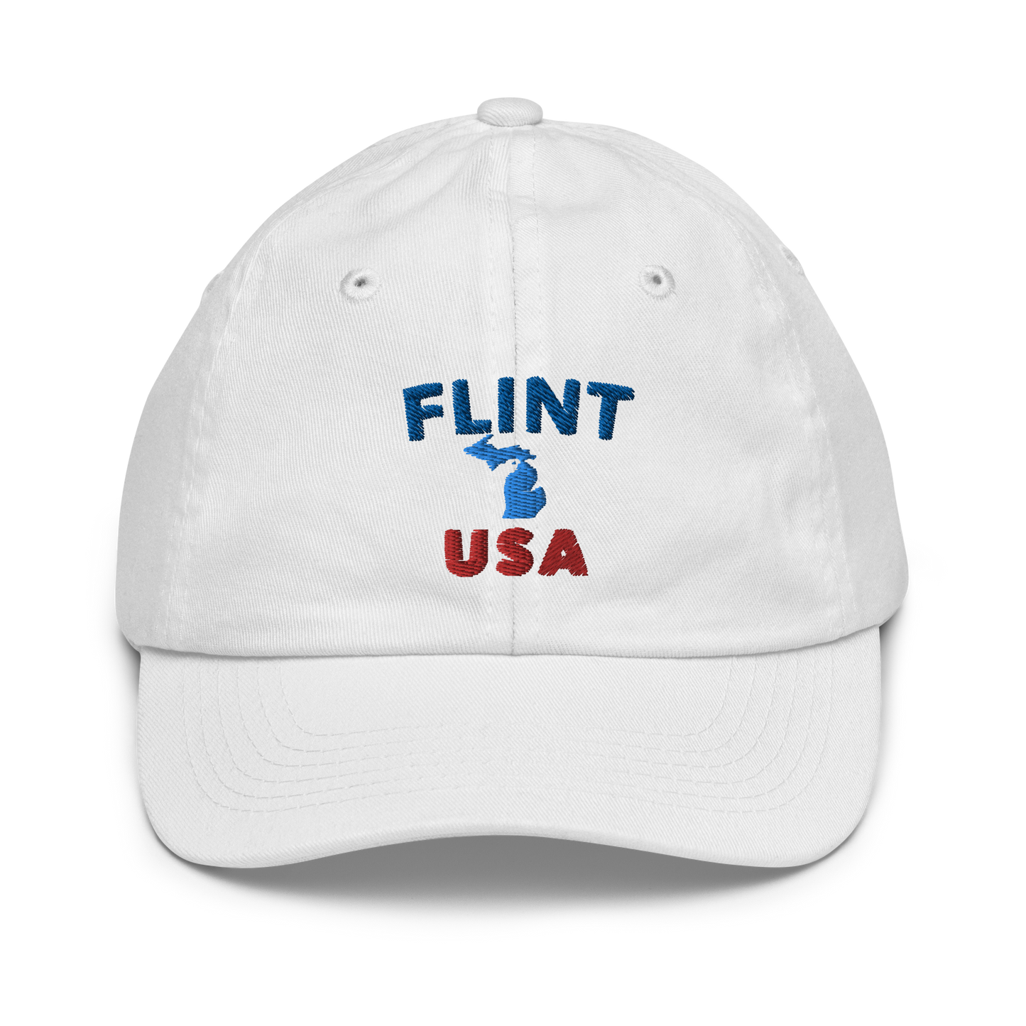 'Flint USA' Youth Baseball Cap (w/ Michigan Outline)