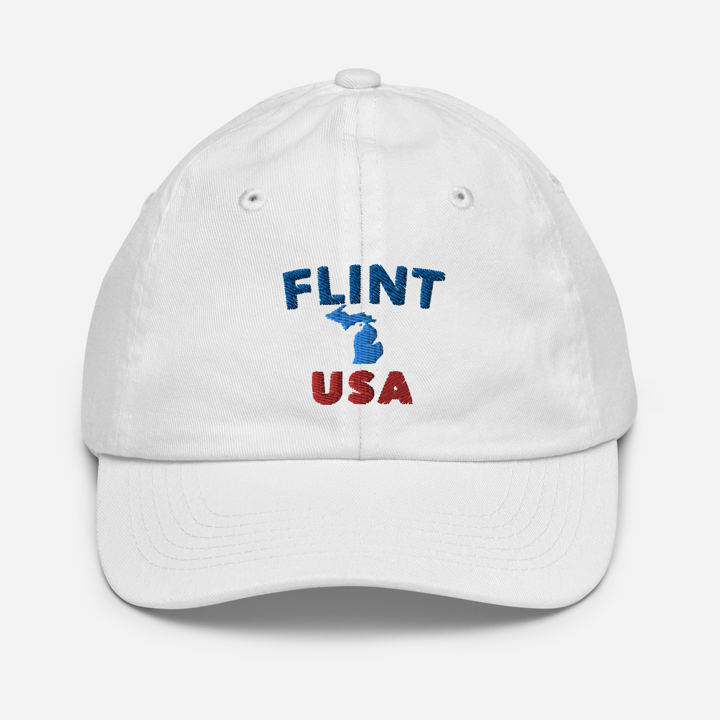 'Flint USA' Youth Baseball Cap (w/ Michigan Outline)