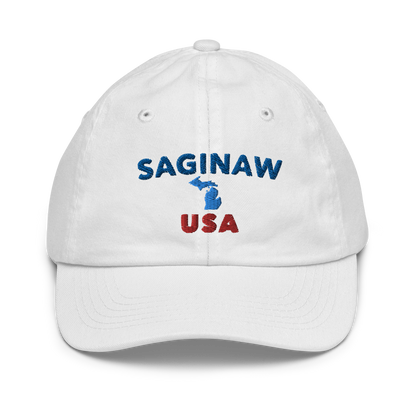 'Saginaw USA' Youth Baseball Cap (w/Michigan Outline)