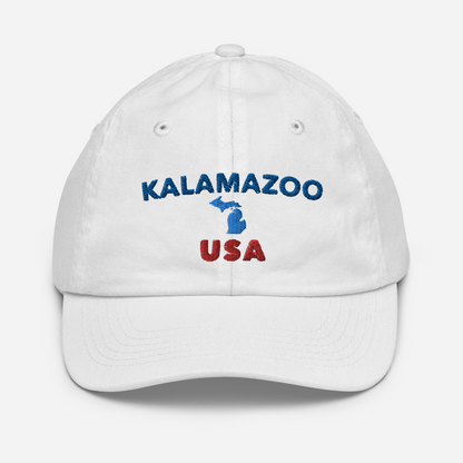 'Kalamazoo USA' Youth Baseball Cap (w/ Michigan Outline)