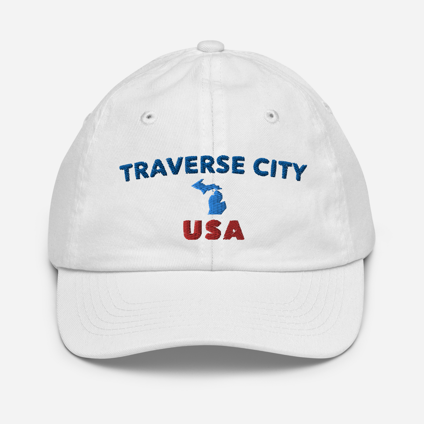 'Traverse City USA' Youth Baseball Cap (w/ Michigan Outline)