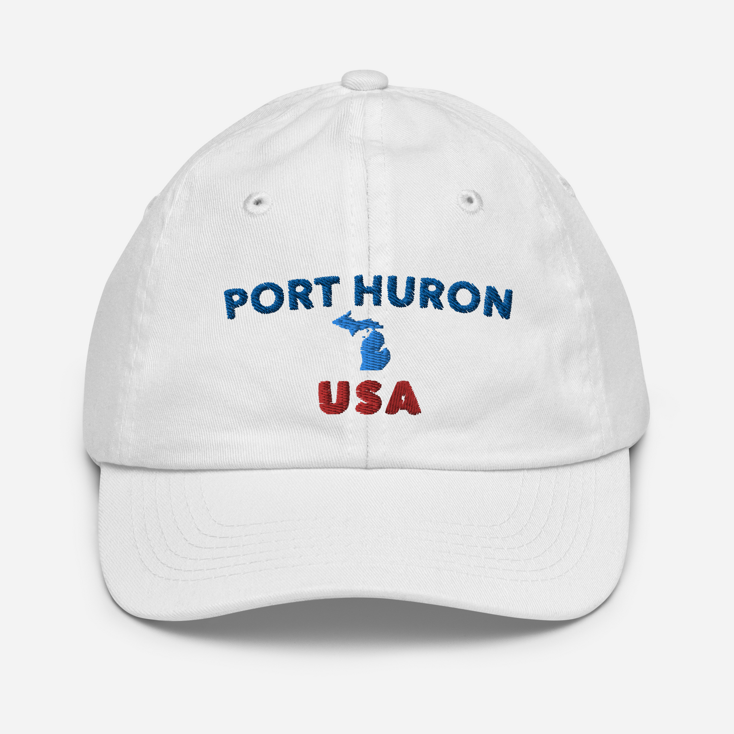 'Port Huron USA' Youth Baseball Cap (w/ Michigan Outline)