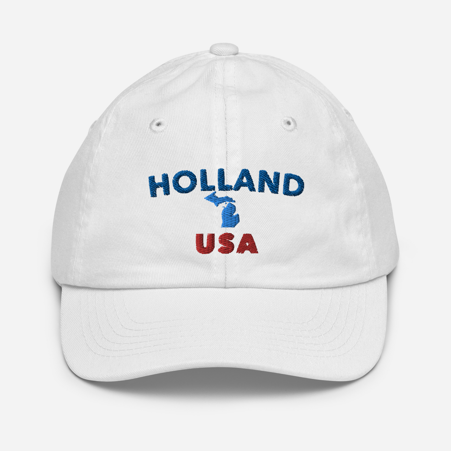 'Holland USA' Youth Baseball Cap (w/ Michigan Outline)