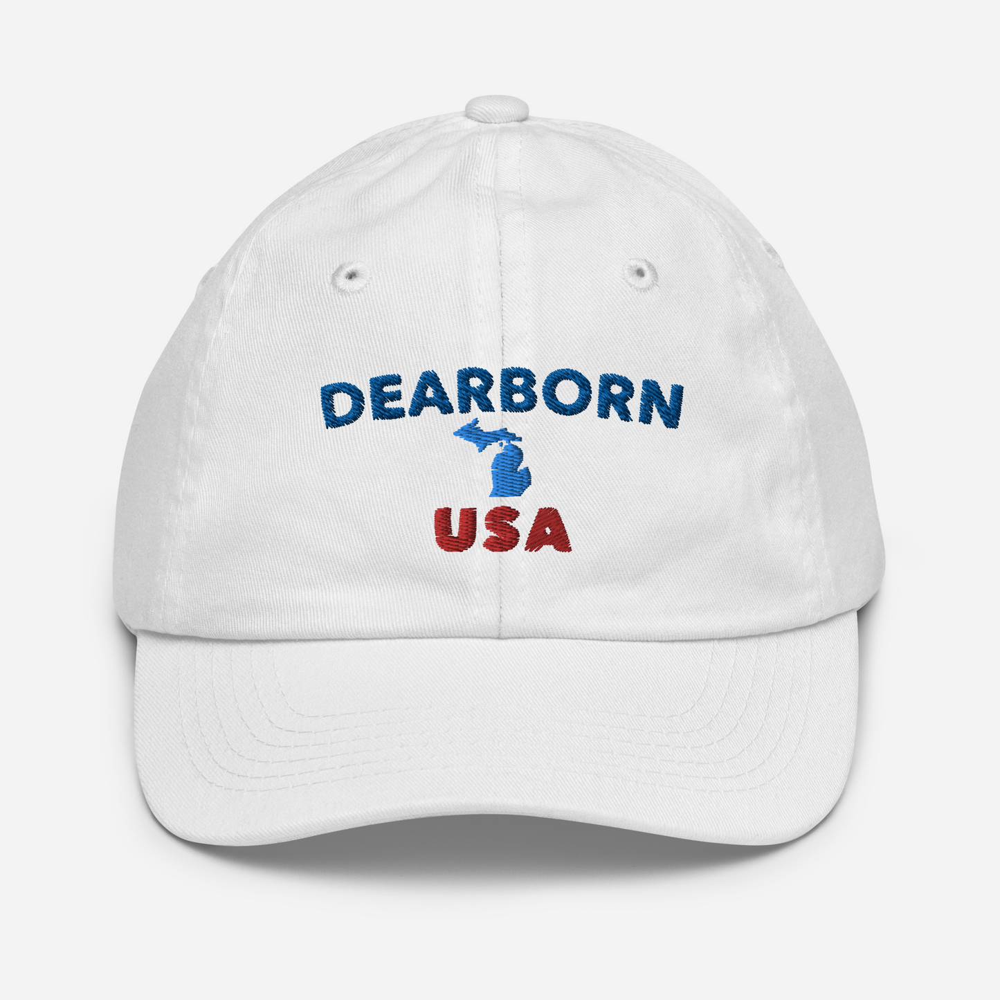 'Dearborn USA' Youth Baseball Cap (w/ Michigan Outline)