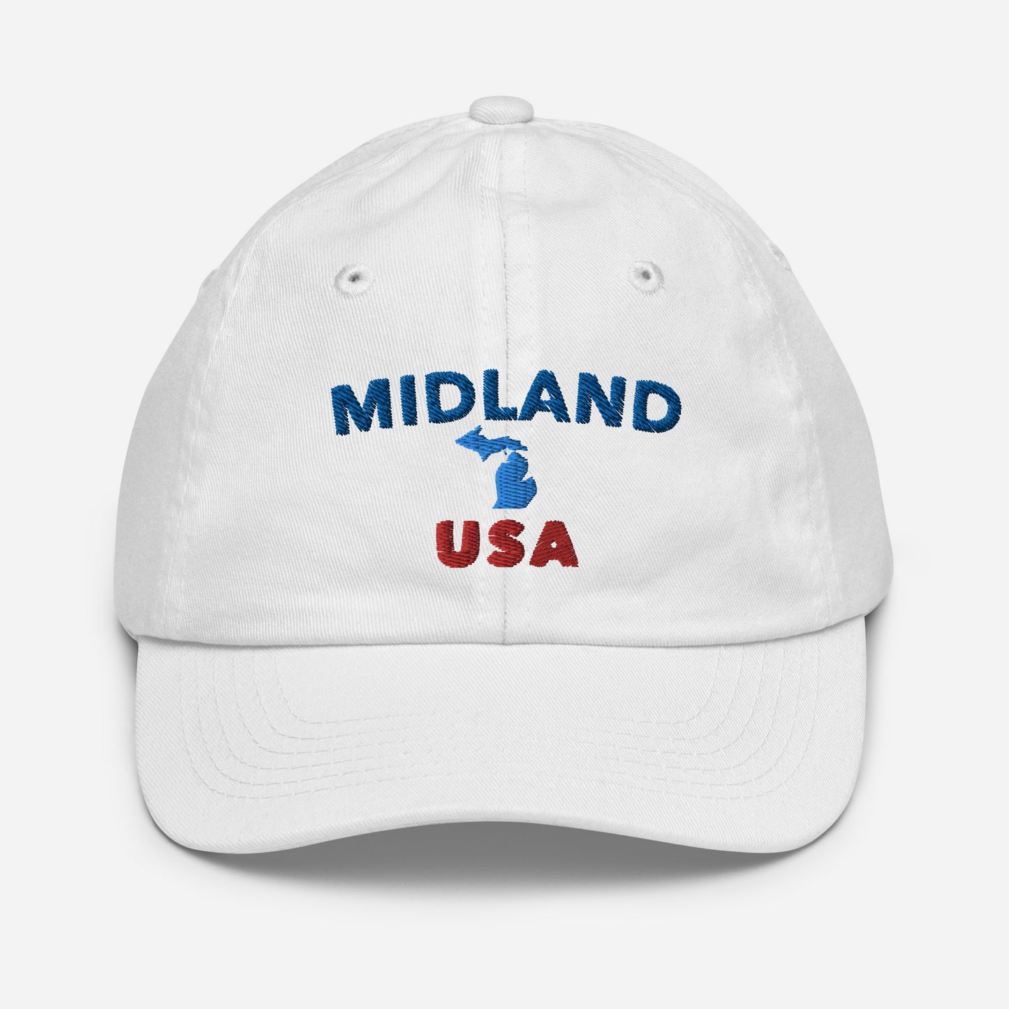 'Midland USA' Youth Baseball Cap (w/ Michigan Outline)