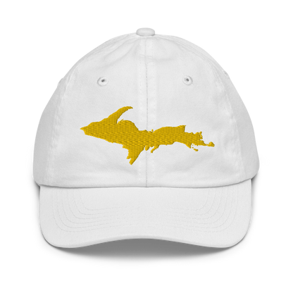 Michigan Upper Peninsula Youth Baseball Cap (w/ Gold UP Outline)