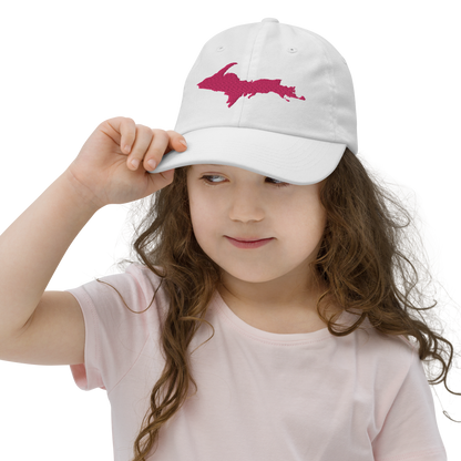 Michigan Youth Baseball Cap (w/ Pink UP Outline)