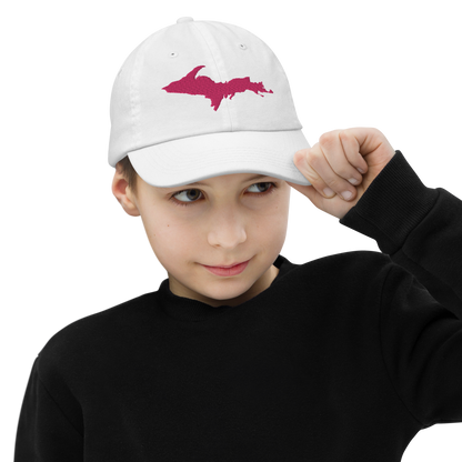 Michigan Youth Baseball Cap (w/ Pink UP Outline)