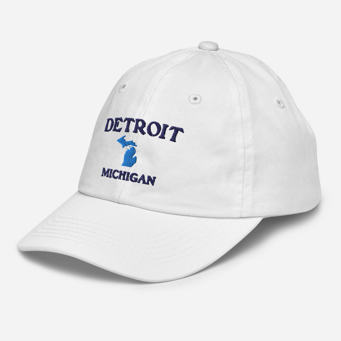 'Detroit Michigan' Youth Baseball Cap (w/ Michigan Outline)