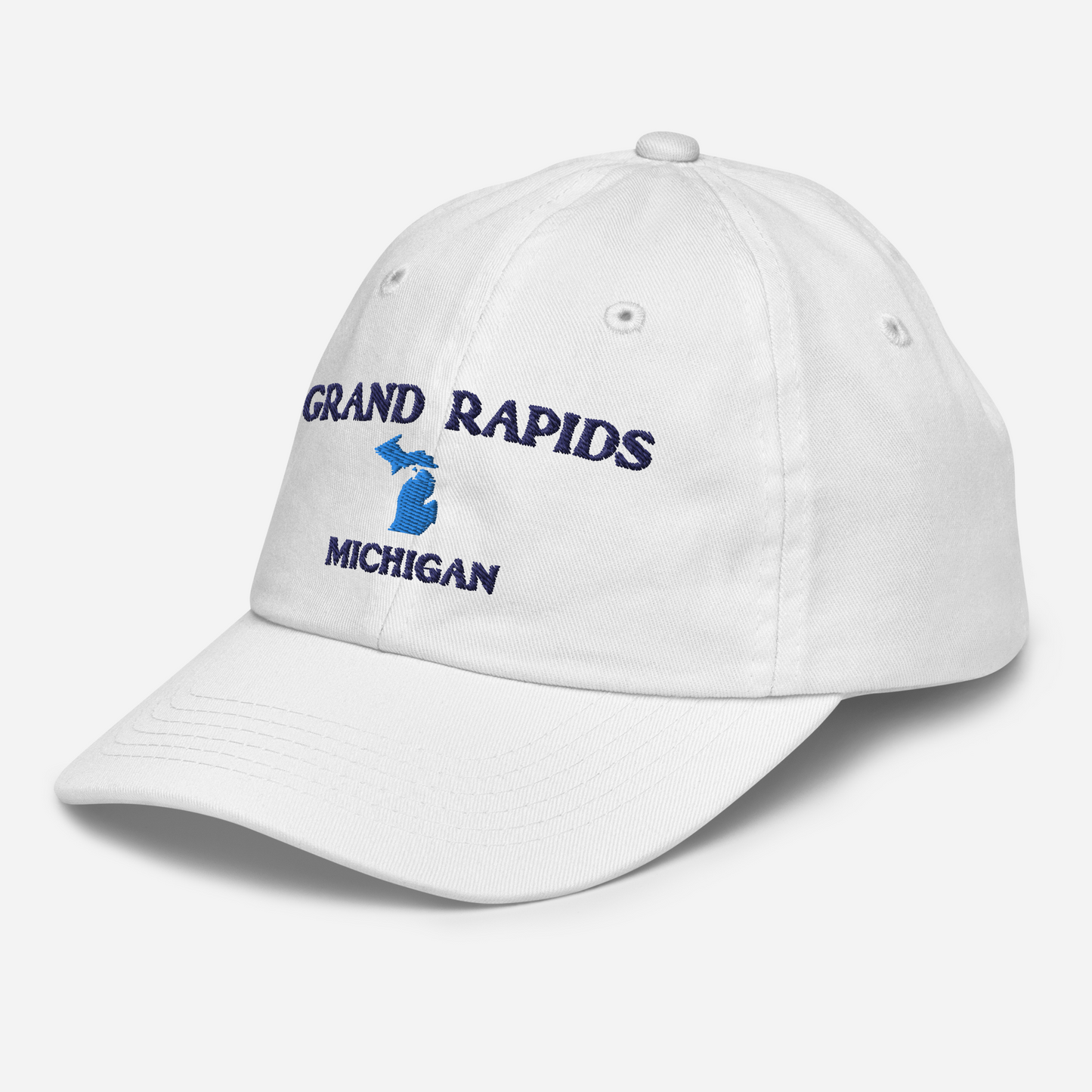 'Grand Rapids' Youth Baseball Cap (w/ Michigan Outline)