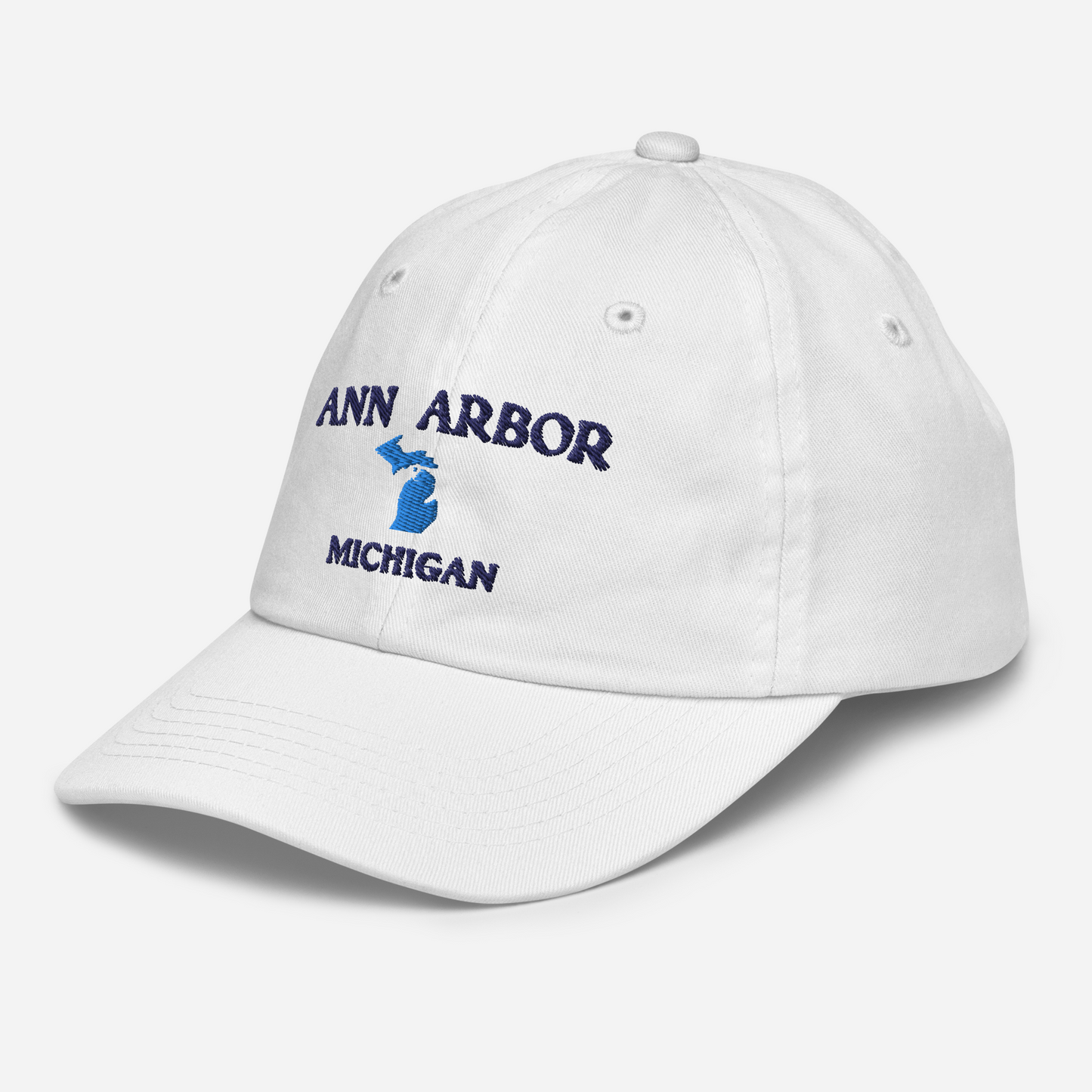 'Ann Arbor' Youth Baseball Cap (w/ Michigan Outline)