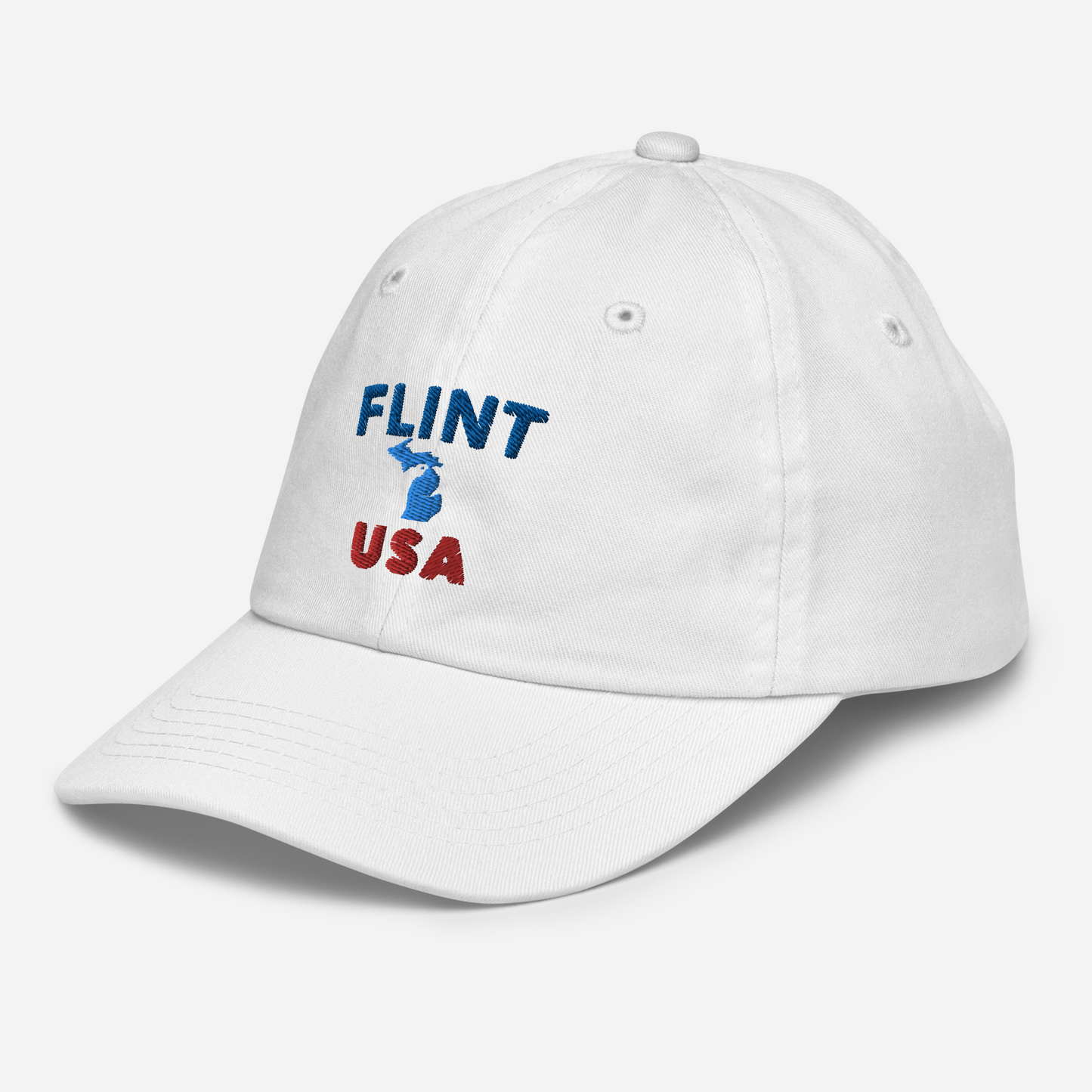 'Flint USA' Youth Baseball Cap (w/ Michigan Outline)