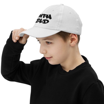 'Southfield' Youth Baseball Cap | White/Black Embroidery