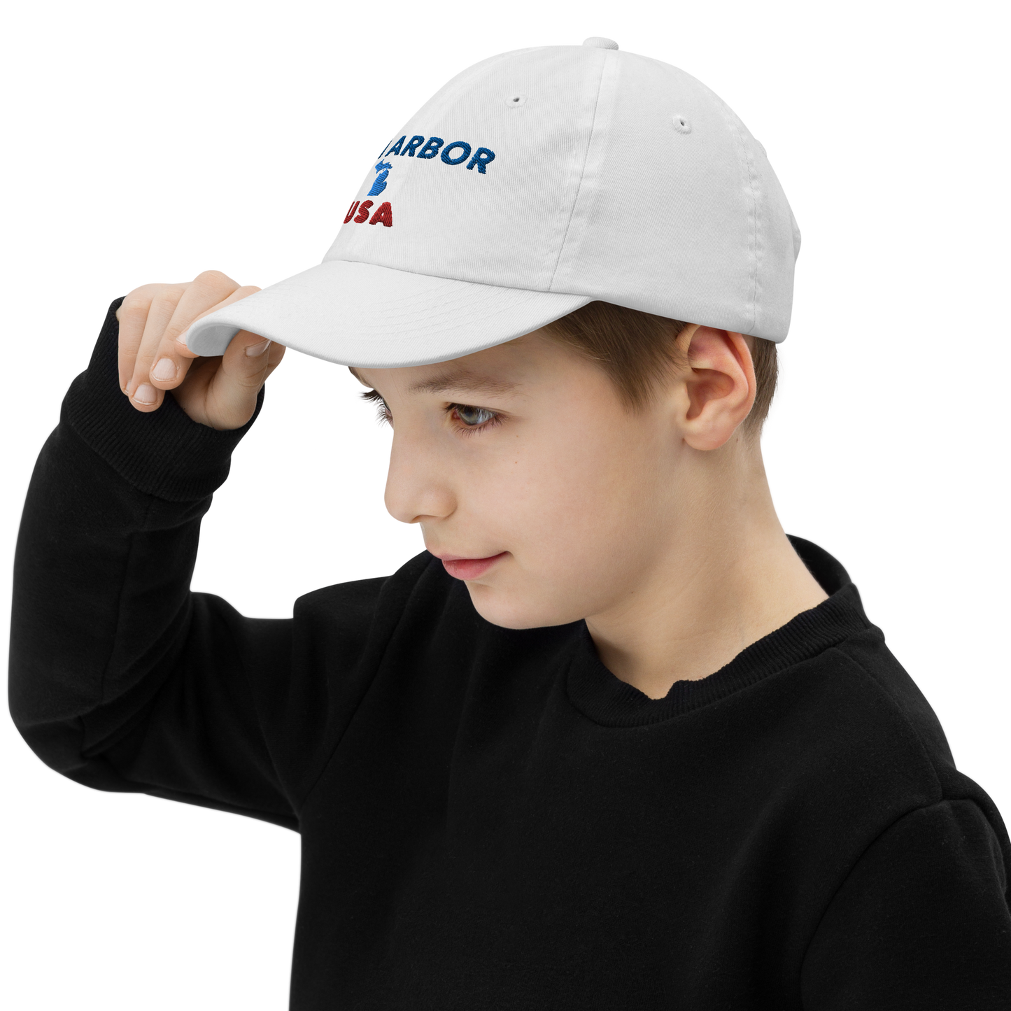 'Ann Arbor USA' Youth Baseball Cap (w/ Michigan Outline)