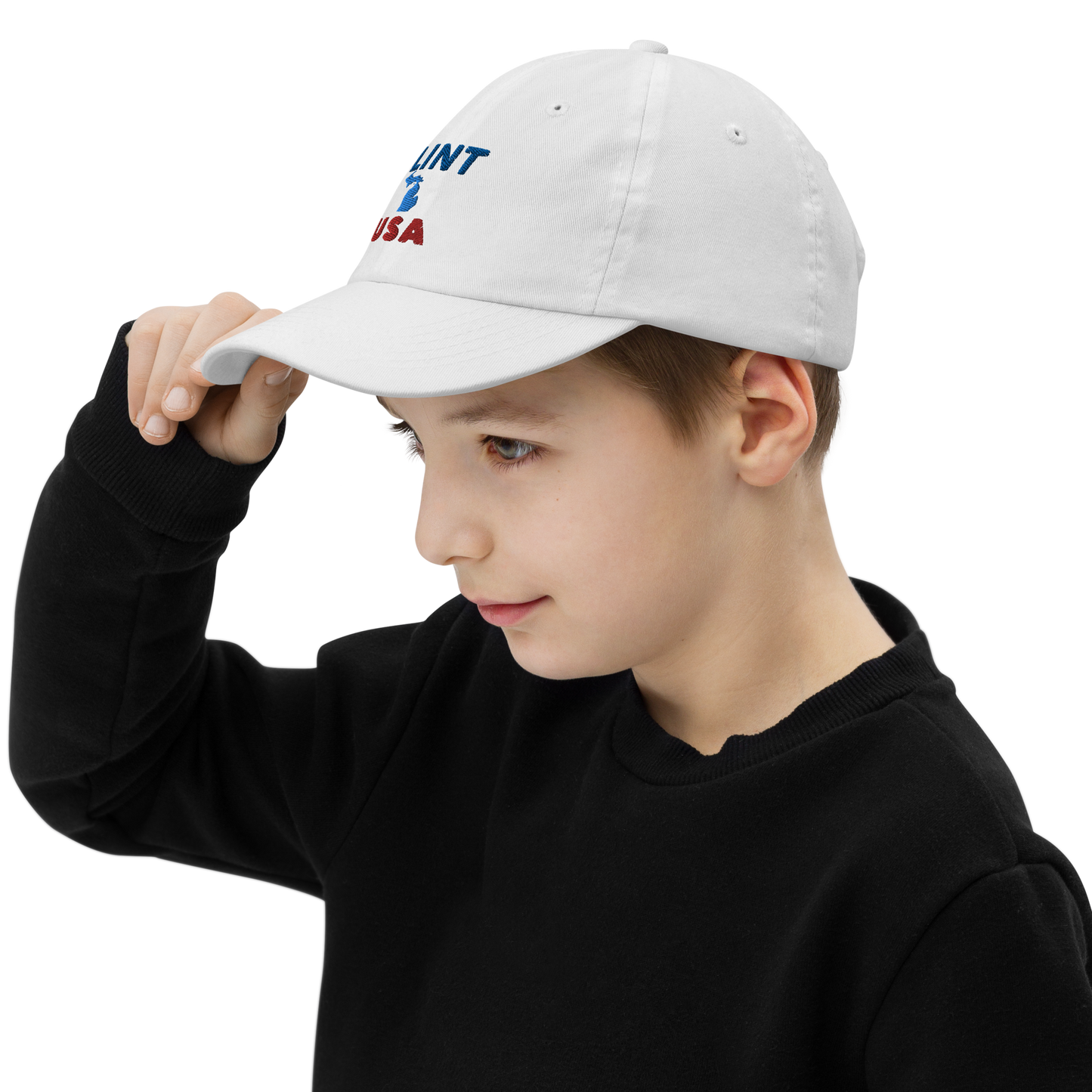 'Flint USA' Youth Baseball Cap (w/ Michigan Outline)