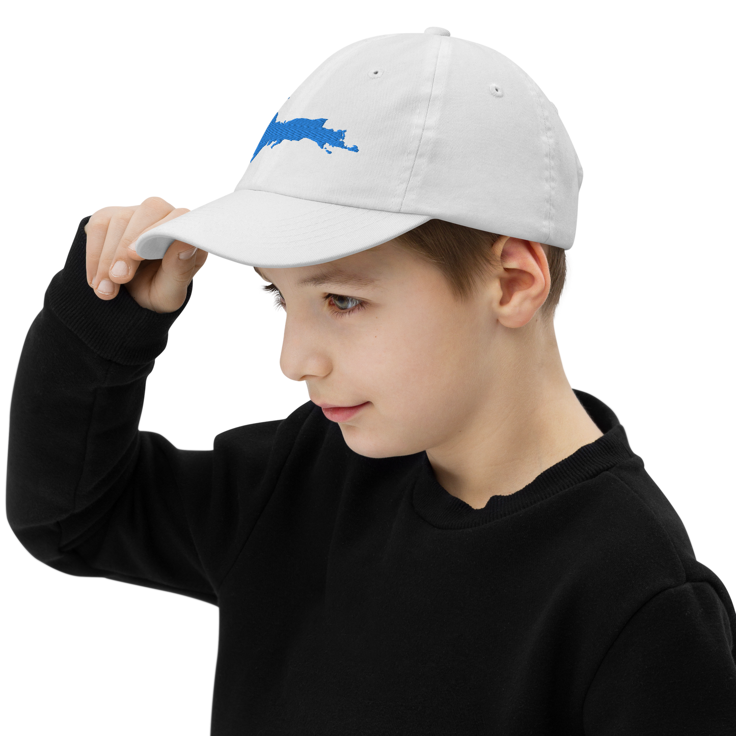 Michigan Upper Peninsula Youth Baseball Cap (w/ Azure UP Outline)