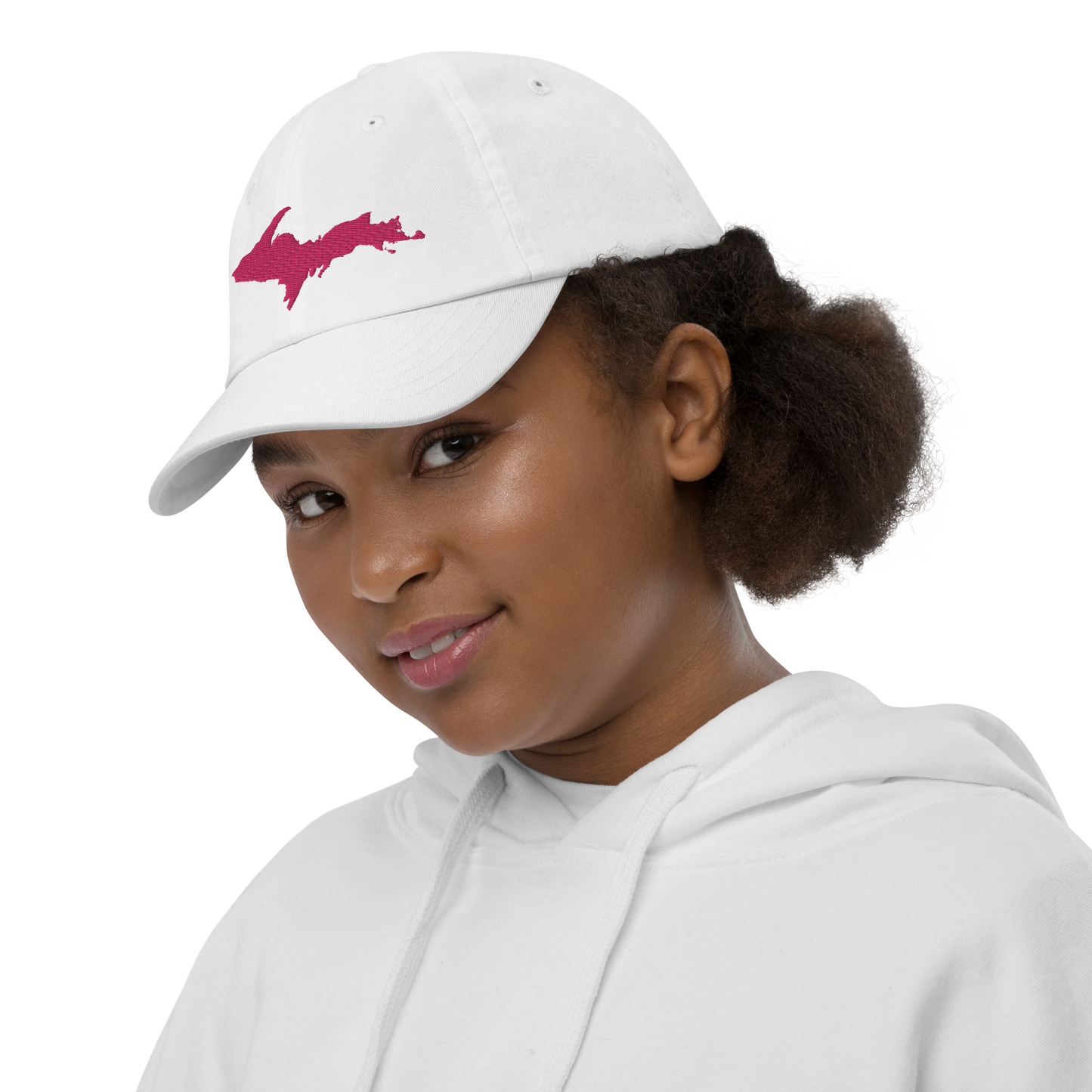 Michigan Youth Baseball Cap (w/ Pink UP Outline)