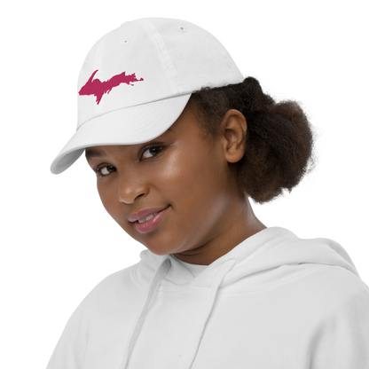 Michigan Youth Baseball Cap (w/ Pink UP Outline)