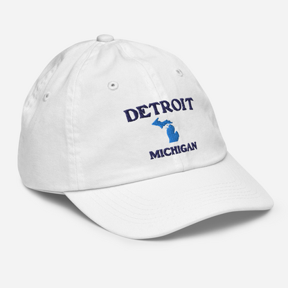 'Detroit Michigan' Youth Baseball Cap (w/ Michigan Outline)