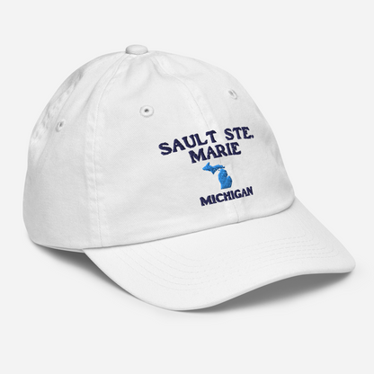 'Sault Ste. Marie Michigan' Youth Baseball Cap (w/ Michigan Outline