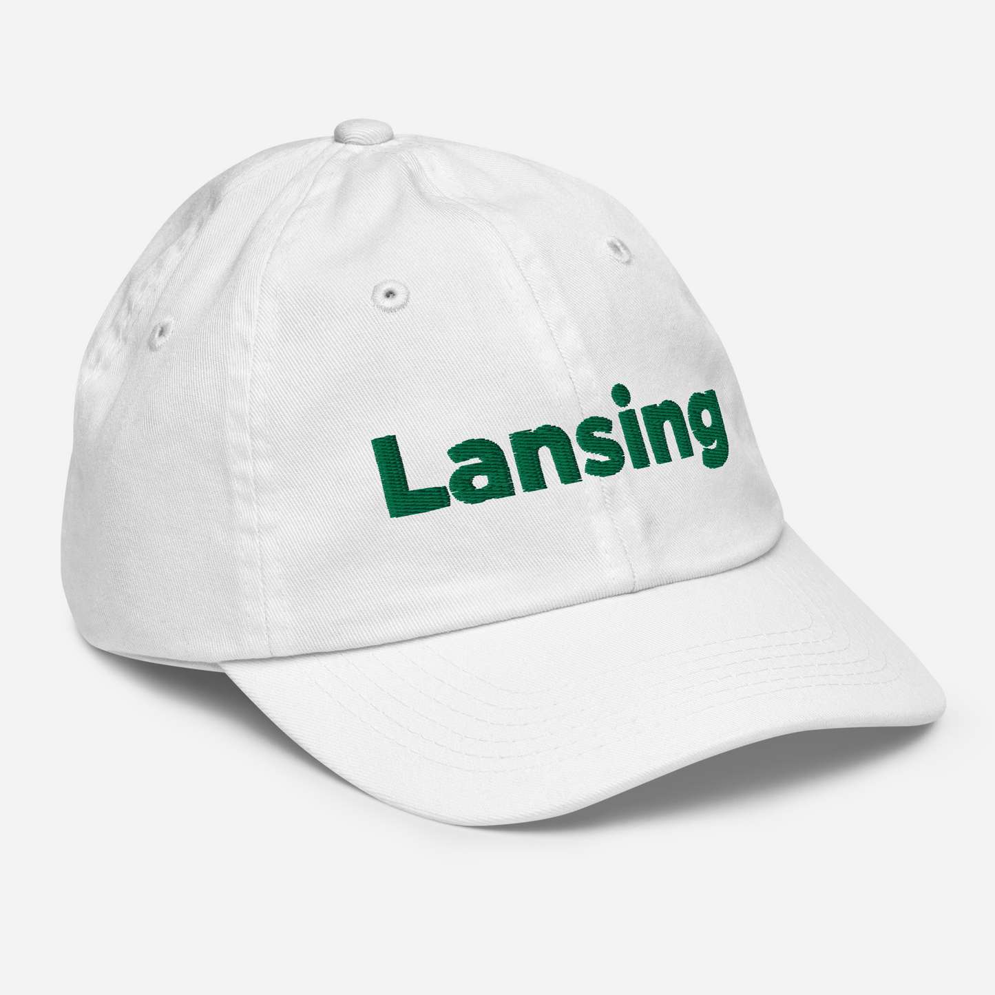 'Lansing' Youth Baseball Cap | Green Embroidery