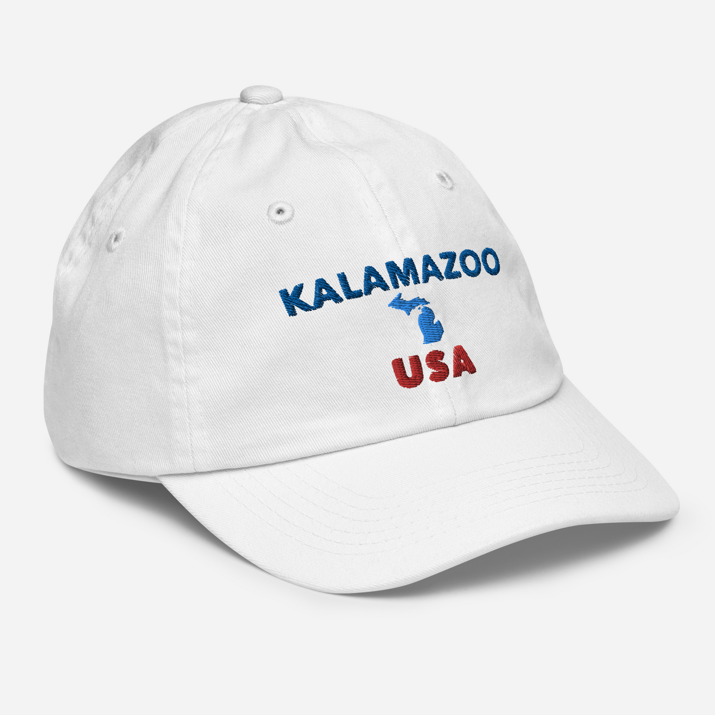 'Kalamazoo USA' Youth Baseball Cap (w/ Michigan Outline)