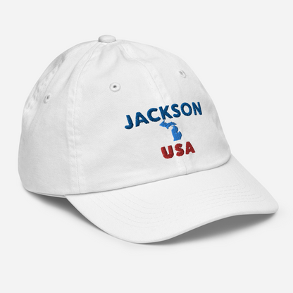 'Jackson USA' Youth Baseball Cap (w/ Michigan Outline)