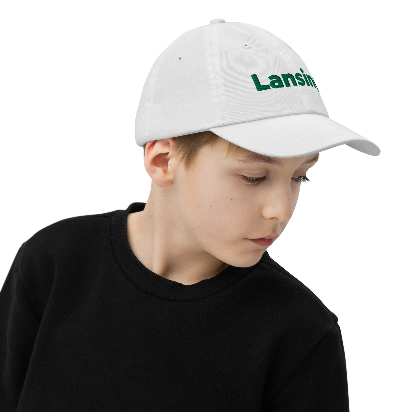 'Lansing' Youth Baseball Cap | Green Embroidery