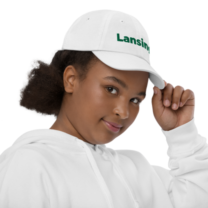 'Lansing' Youth Baseball Cap | Green Embroidery