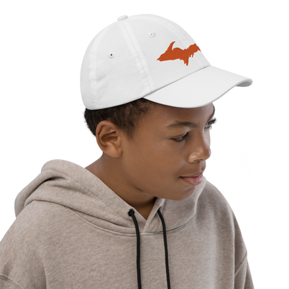 Michigan Upper Peninsula Youth Baseball Cap (w/ Orange UP Outline)