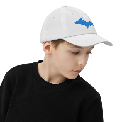 Michigan Upper Peninsula Youth Baseball Cap (w/ Azure UP Outline)