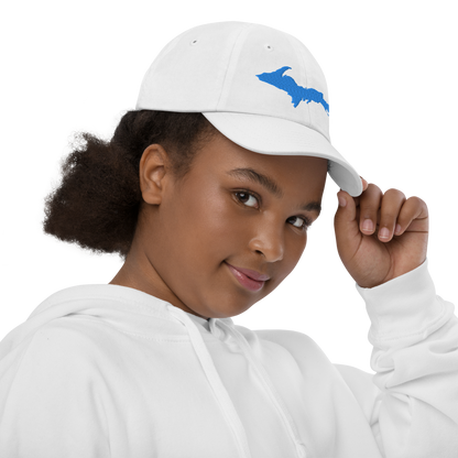 Michigan Upper Peninsula Youth Baseball Cap (w/ Azure UP Outline)