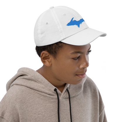 Michigan Upper Peninsula Youth Baseball Cap (w/ Azure UP Outline)