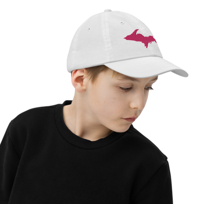 Michigan Youth Baseball Cap (w/ Pink UP Outline)