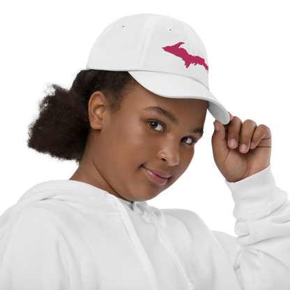 Michigan Youth Baseball Cap (w/ Pink UP Outline)