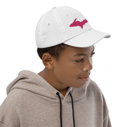 Michigan Youth Baseball Cap (w/ Pink UP Outline)