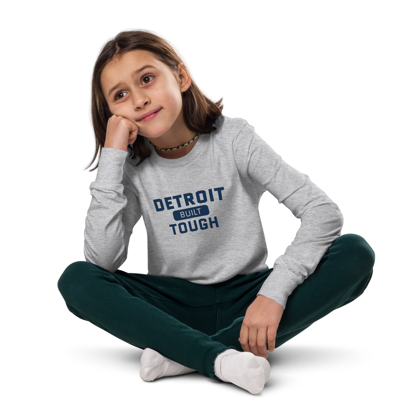 'Built Detroit Tough' T-Shirt | Unisex Youth Long Sleeve