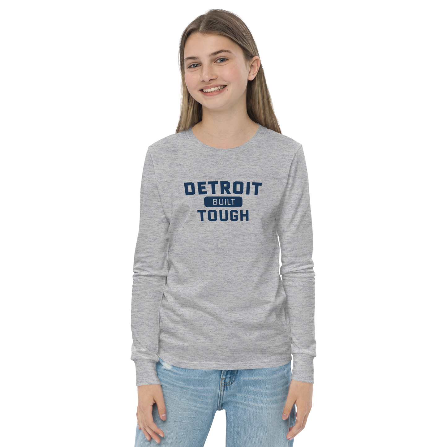 'Built Detroit Tough' T-Shirt | Unisex Youth Long Sleeve