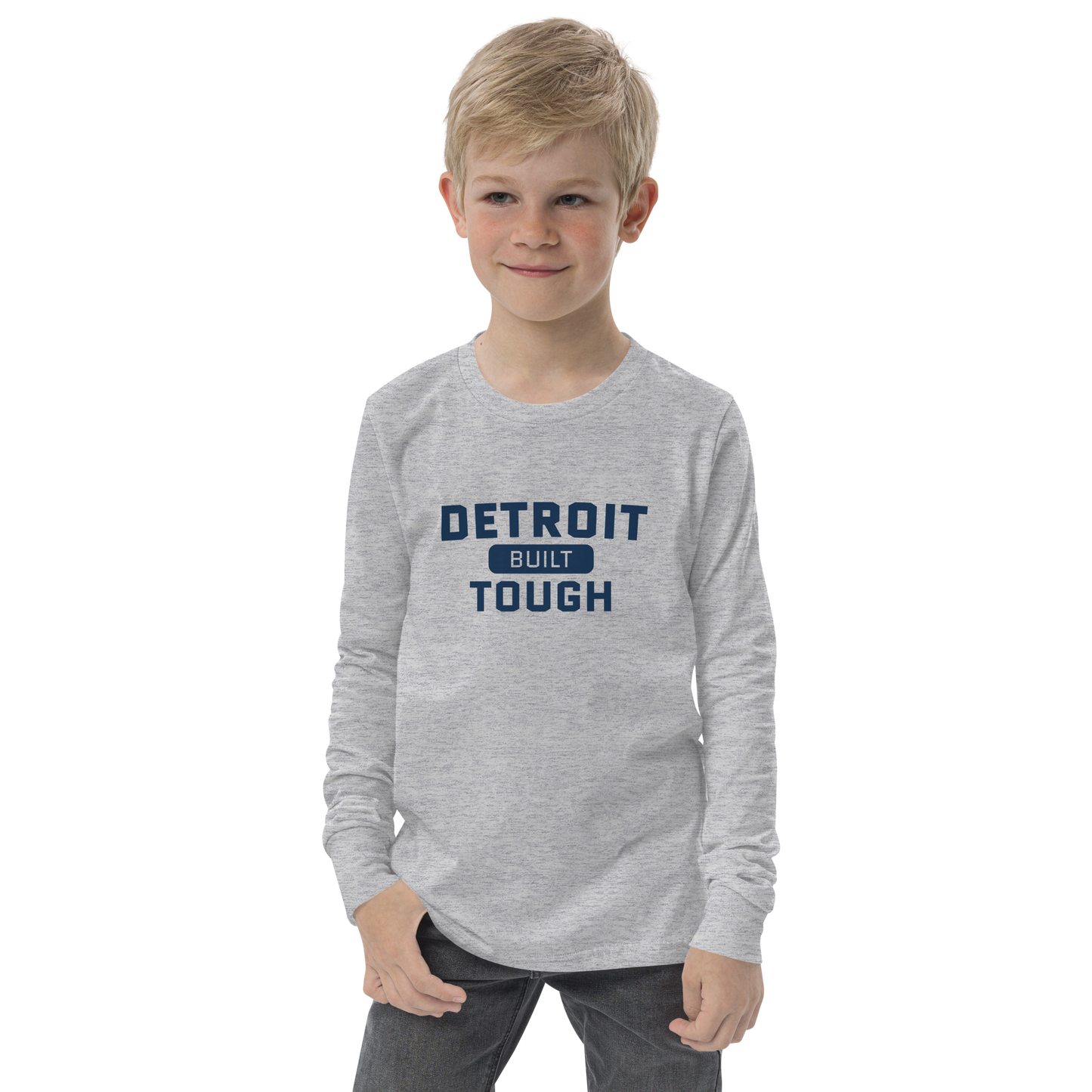 'Built Detroit Tough' T-Shirt | Unisex Youth Long Sleeve