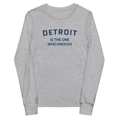 'Detroit is the One Who Knocks' T-Shirt | Unisex Youth Long Sleeve