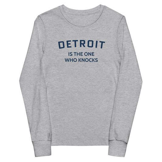 'Detroit is the One Who Knocks' T-Shirt | Unisex Youth Long Sleeve