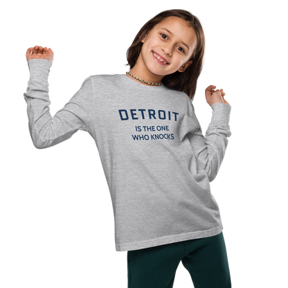 'Detroit is the One Who Knocks' T-Shirt | Unisex Youth Long Sleeve